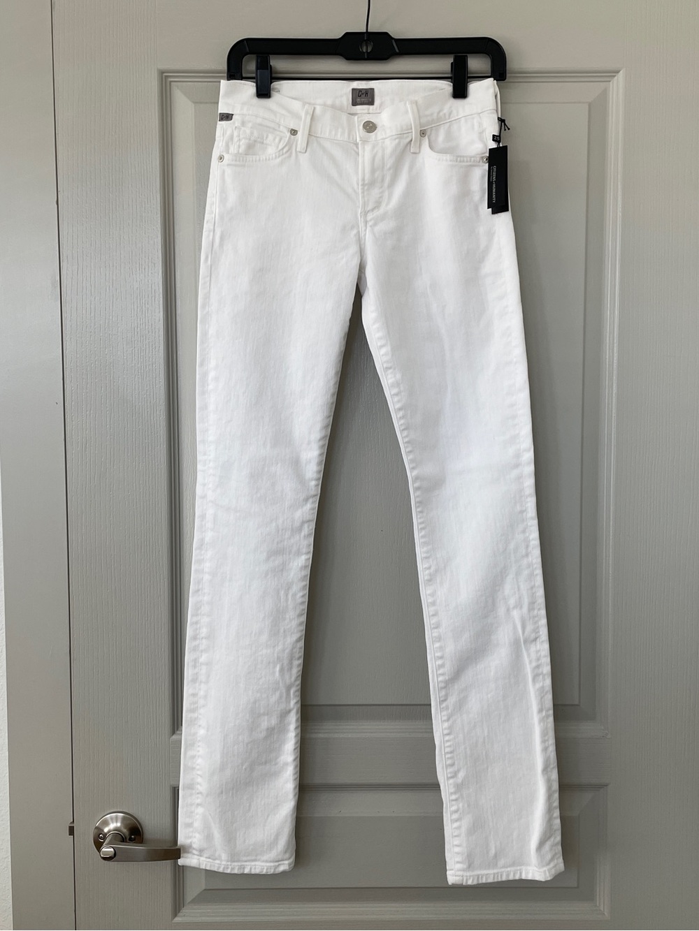 Citizens of Humanity Ava Straight Leg White Jeans 25